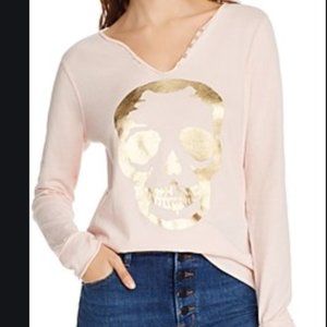 Zadig & Voltaire x Foil Skull Henley Tee